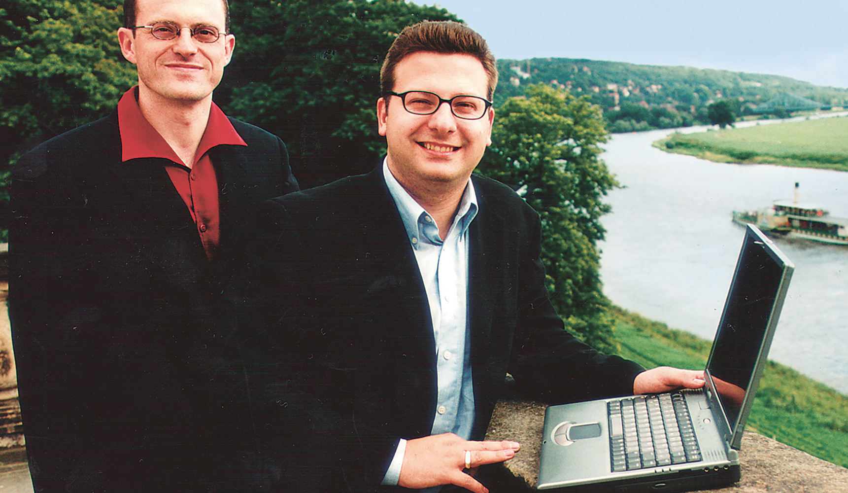 Michael Eckstein, BWL-Student, und Informatikstudent Stefan Jahn gründen die Firma 3m5.
