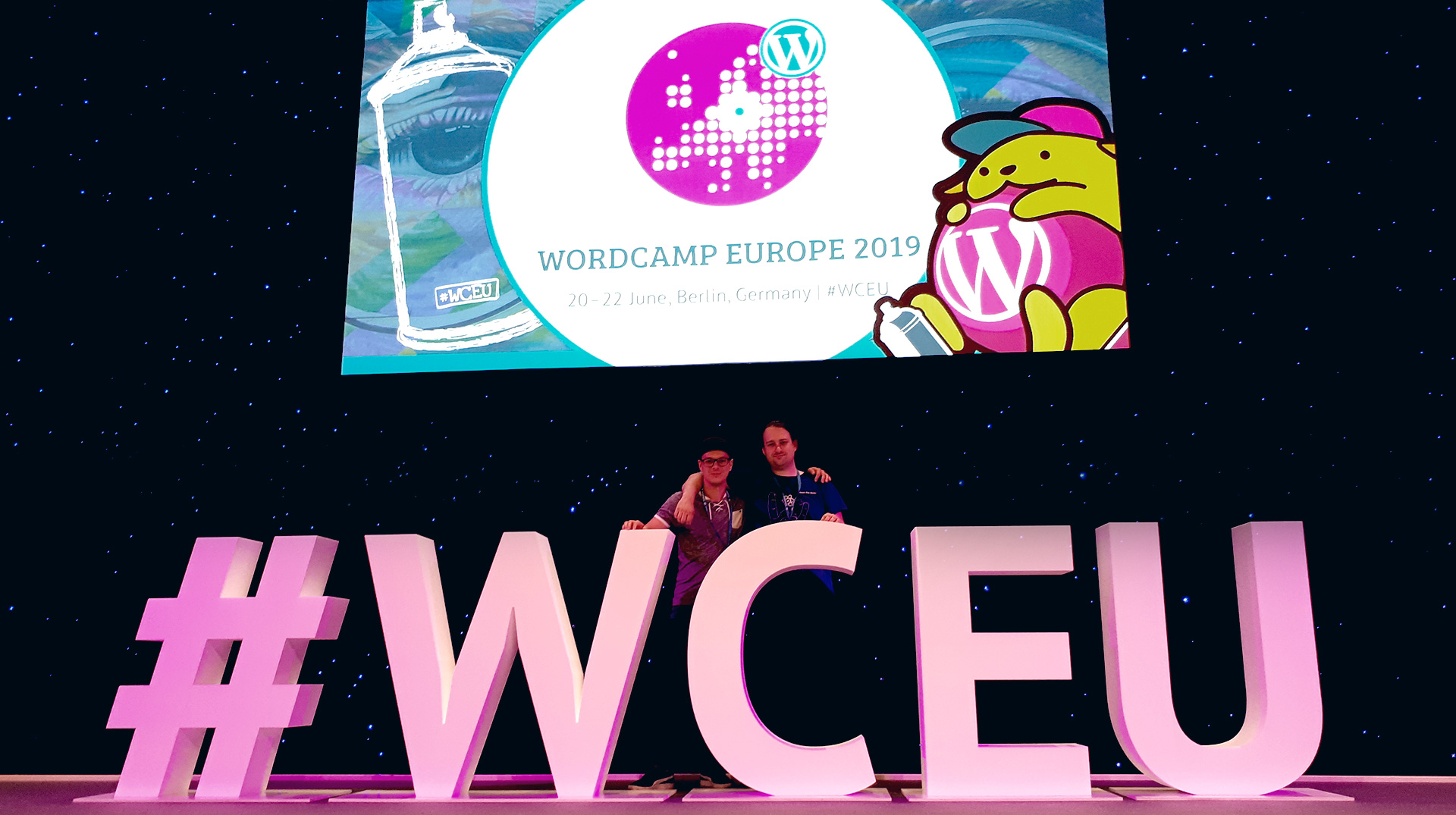 Mitarbeiter der Wordpress Agentur 3m5. beim Wordcamp Europe 2019