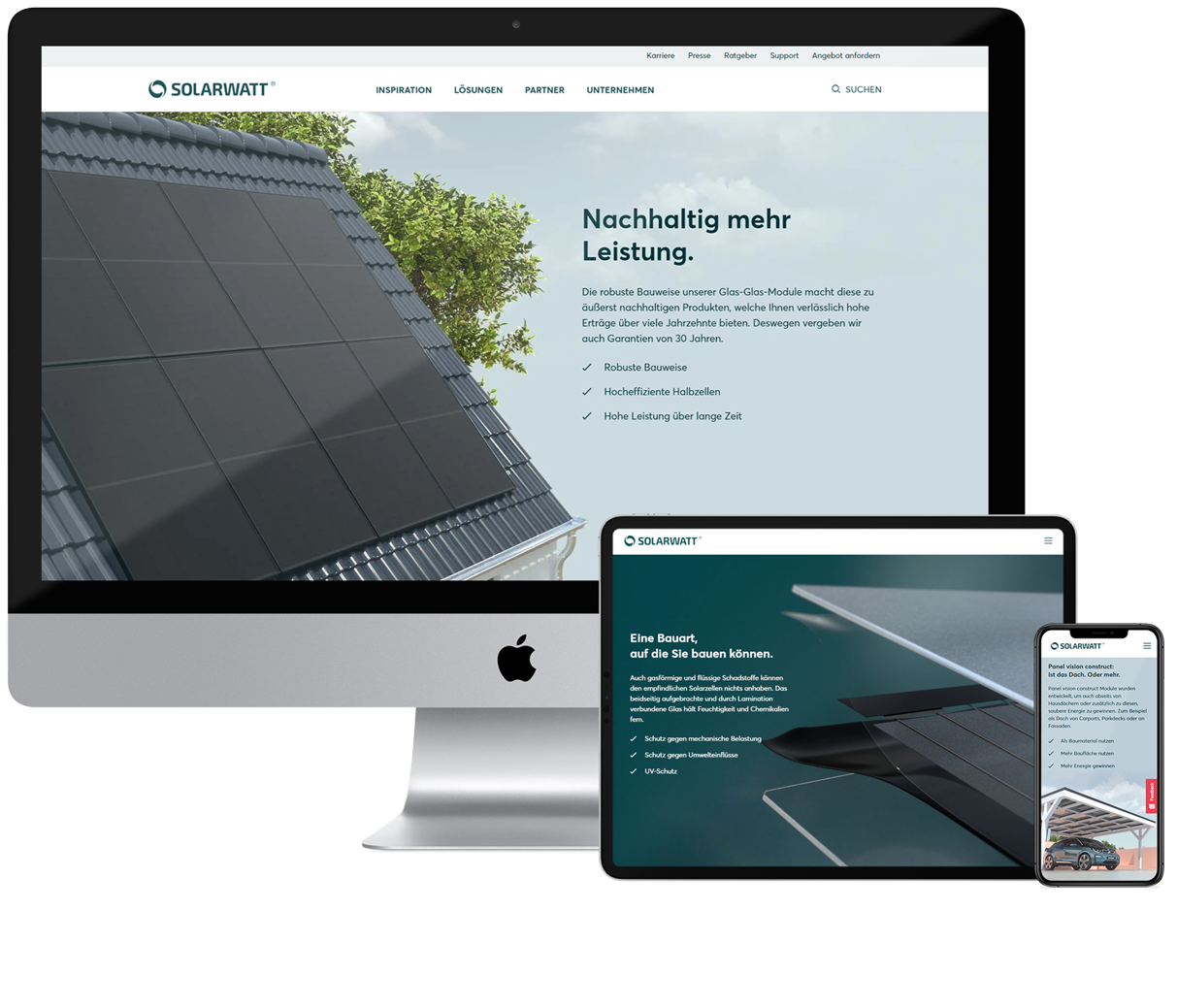 Webseite solarwatt.de