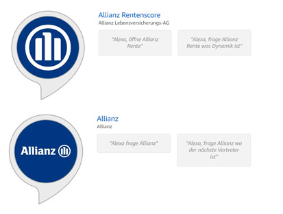 Neben der Deutschen Familienversicherung bietet auch die Allianz erste Services über Alexa an.